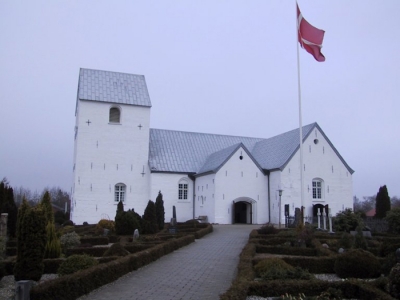 Smidstrup Church where all the Koed events, christening, baptizing, marriges, and burials took place